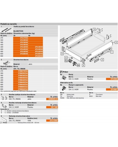 Notranji predal Antaro-M 83,6mm