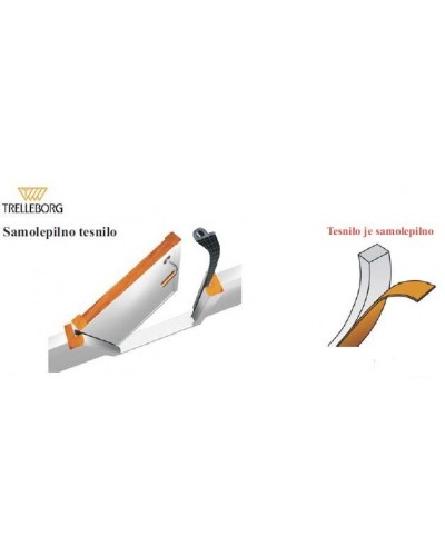 TESNILO SAMOLEPILNO K-PROFIL BELO 100m