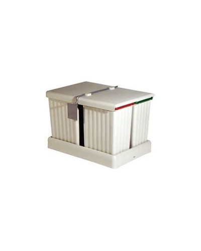 236 KOŠ ZA SMETI PVC SIV 16l+7,5l+7,5l