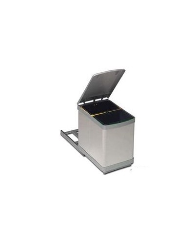 284 KOŠ ZA SMETI SIV-INOX 7,5l+7,5l
