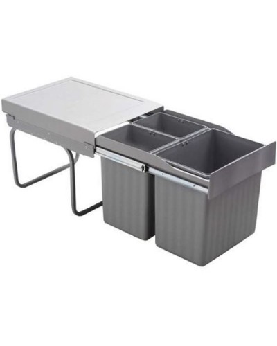 292 KOŠ ZA SMETI PVC SIV 16l+7,5l+7,5l
