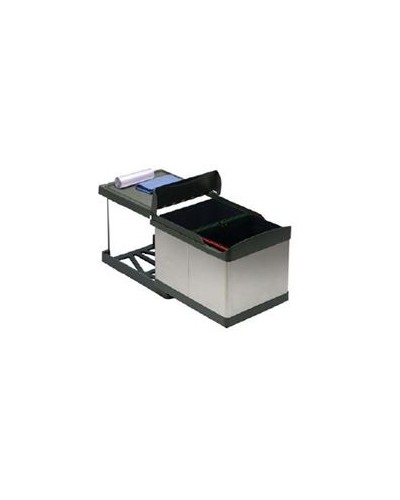 503 KOŠ ZA SMETI INOX 16l+16l